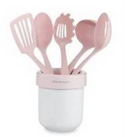 Kitchenaid Breast Cancer 6-Pc Utensil Crock Set NIB