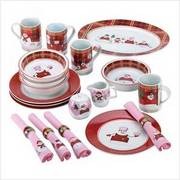 Plaid Snowman Value Pack Setting for Four Tableware