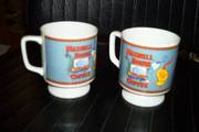 2 Vintage 1970's MAXWELL HOUSE Coffee Pedestal Mugs Made Japan