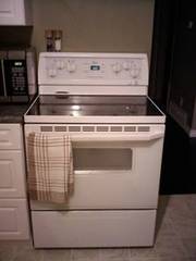 Fridge,  stove and washer and dryer