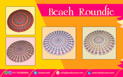  Blazing and flaring beach roundies tapestry by Handicrunch